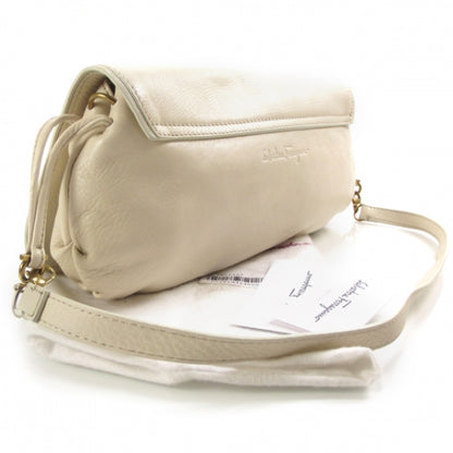 FASHIONPHILE SALVATOREFERRAGAMOLeatherTasselShoulderBagIvory 3 of 10