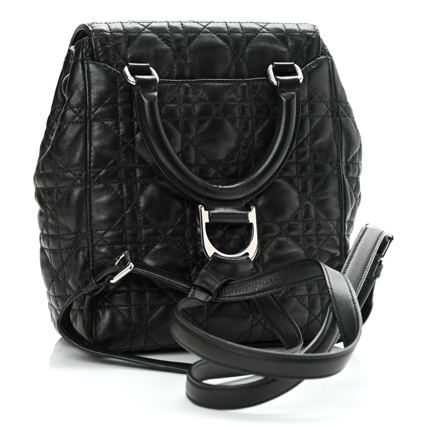 Christian Dior Lambskin Cannage Small Stardust Backpack Black 3 of 9