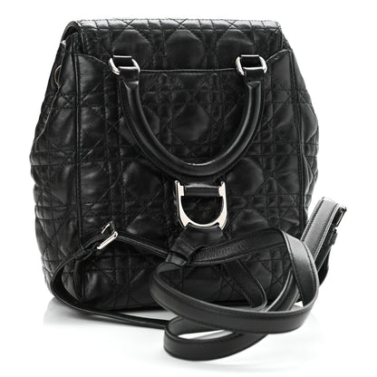 Christian Dior Lambskin Cannage Small Stardust Backpack Black 3 of 9