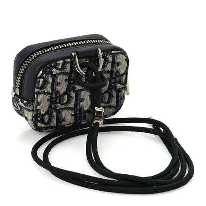 Christian Dior Oblique D-Touch Nano Horizontal Pouch Blue 2 of 9