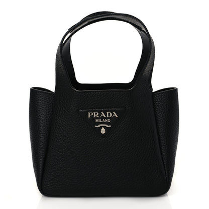 Prada Vitello Daino Soft Mini Dynamique Tote Black 1 of 8