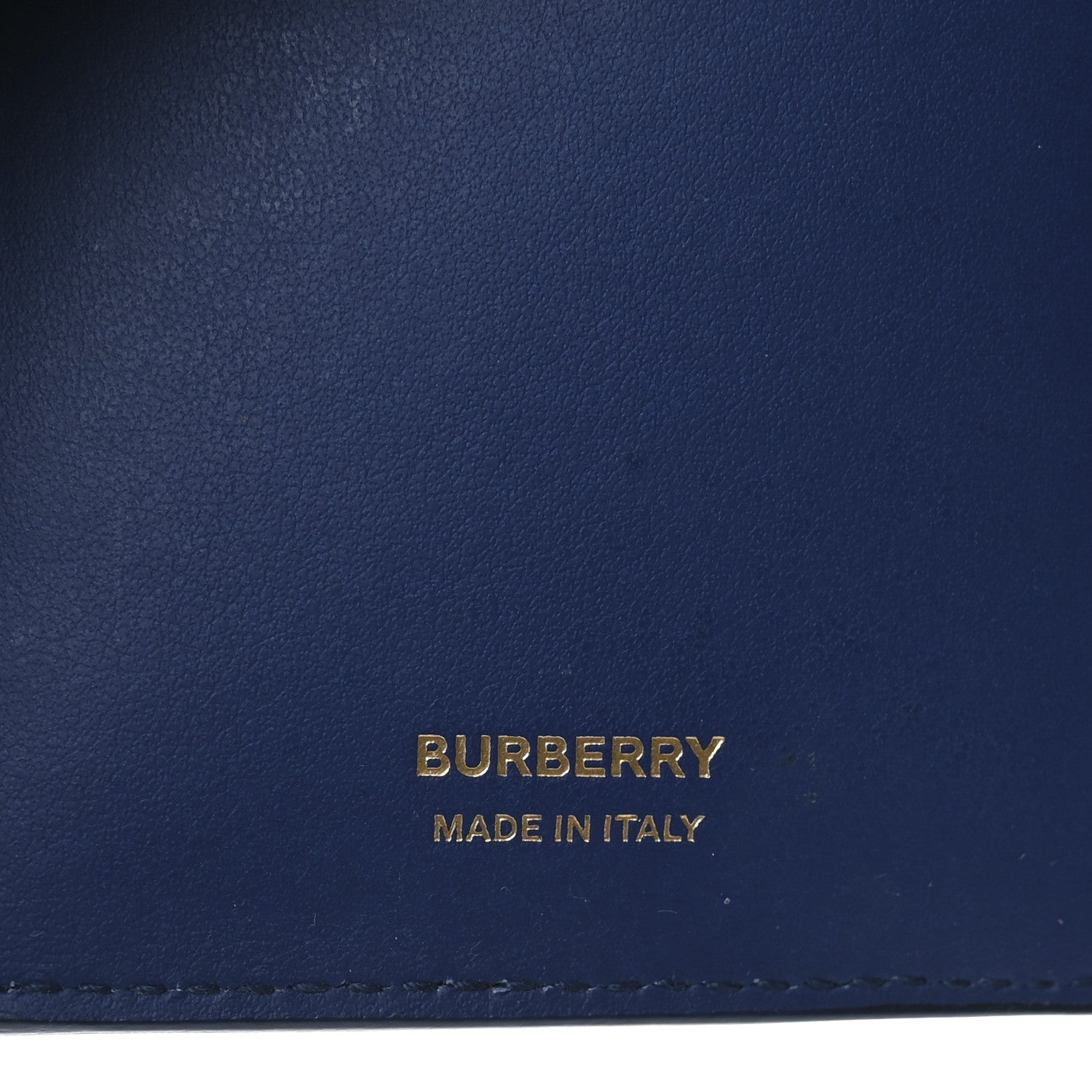 Burberry Grained Calfskin TB Compact Wallet Rich Navy 6 of 6