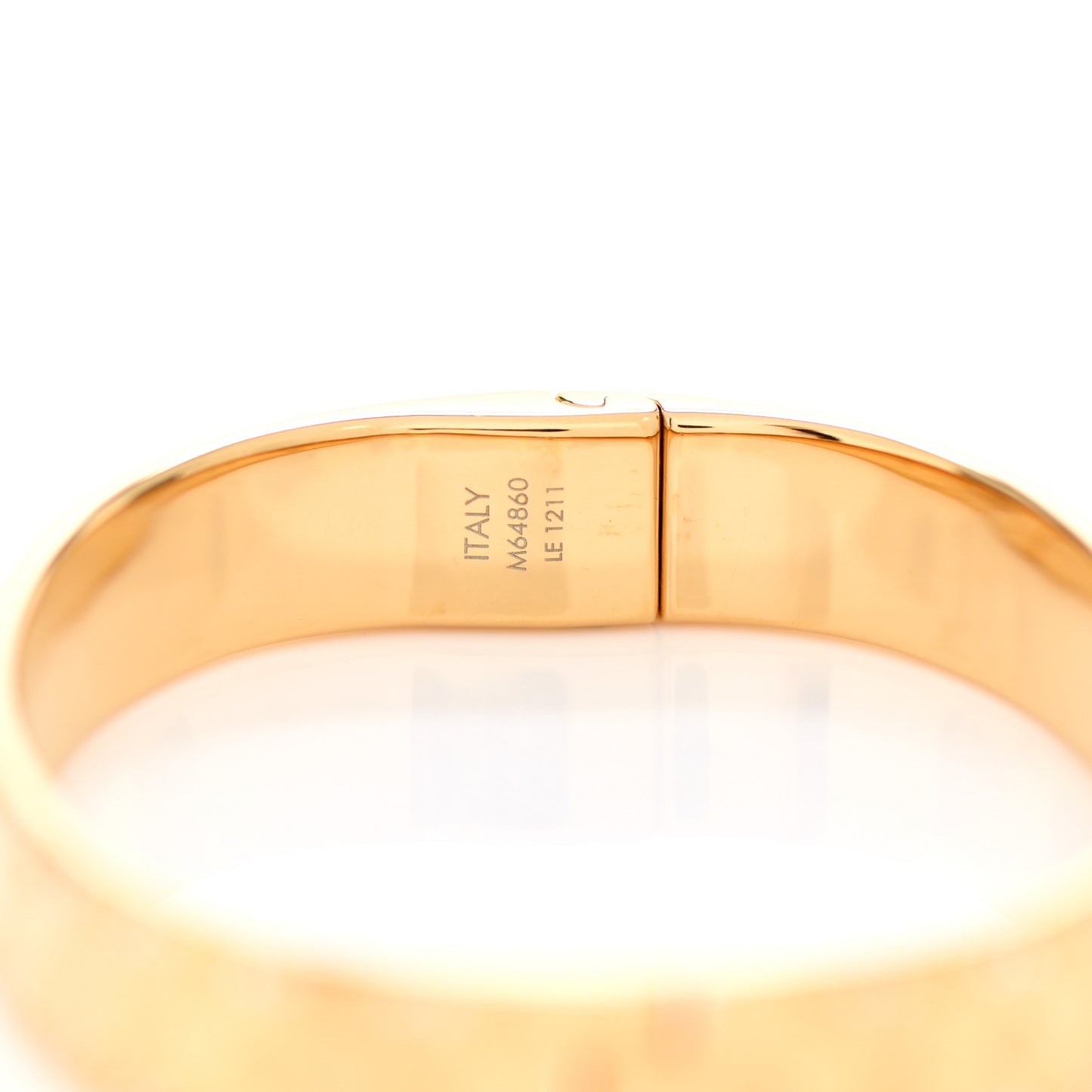 Brass Crystal Monogram Nanogram Strass Cuff S Gold