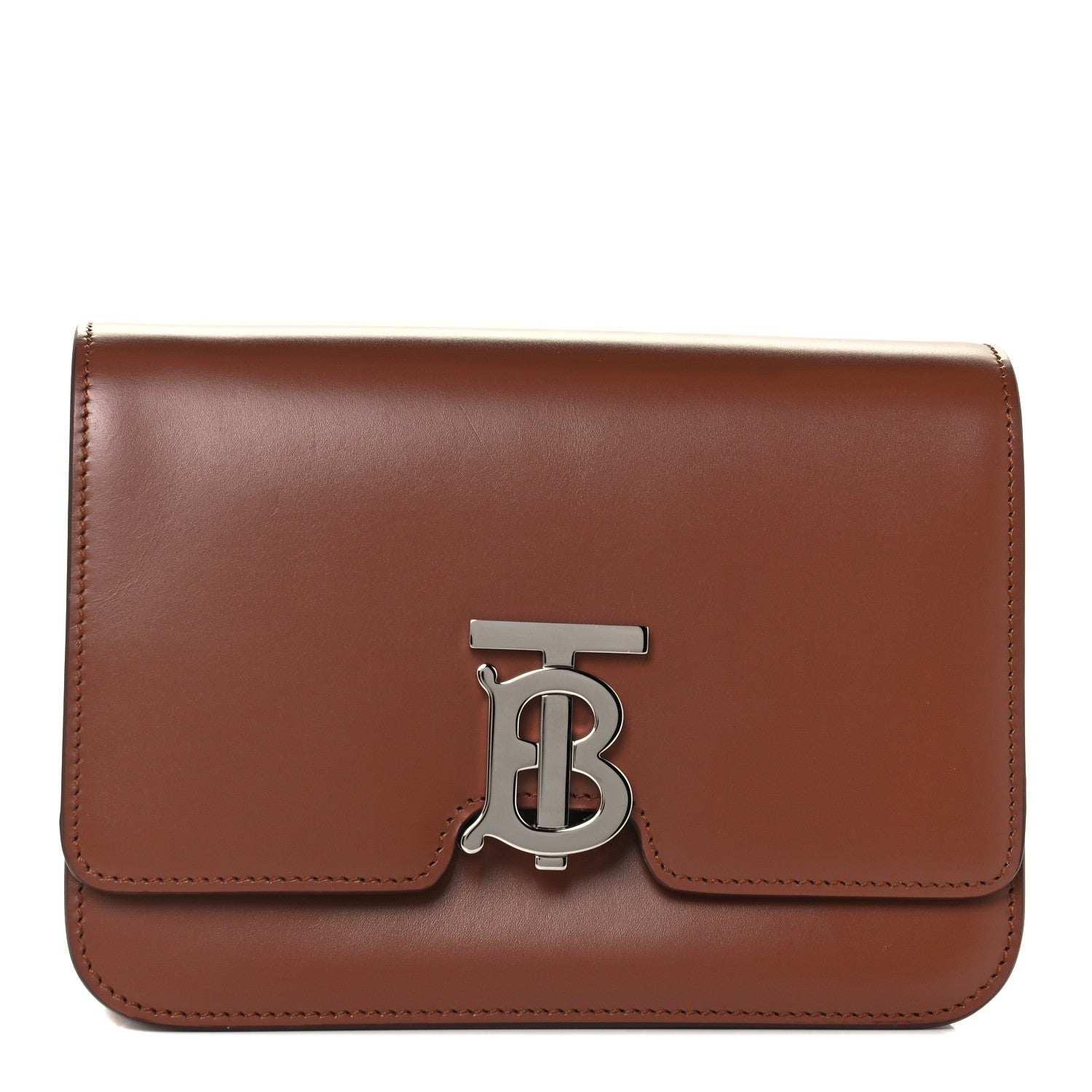 Burberry Calfskin Small TB Bag Malt Brown 1 of 8