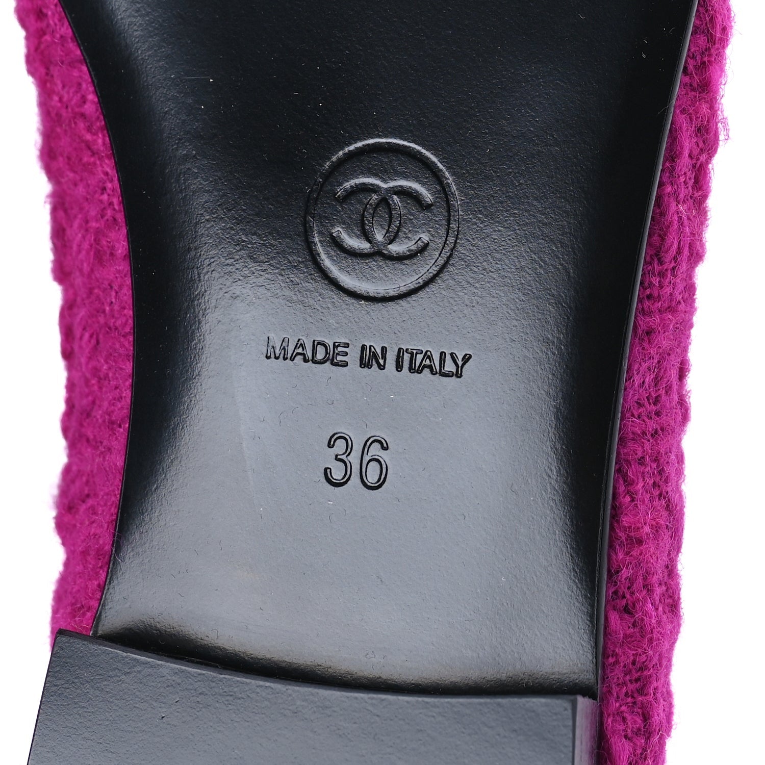 Chanel Tweed Patent Cap Toe Ballerina Flats 36  Pink Black 7 of 7