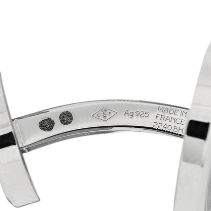 Cartier Sterling Silver Palladium Black Lacquer Panthere Cufflinks 4 of 6