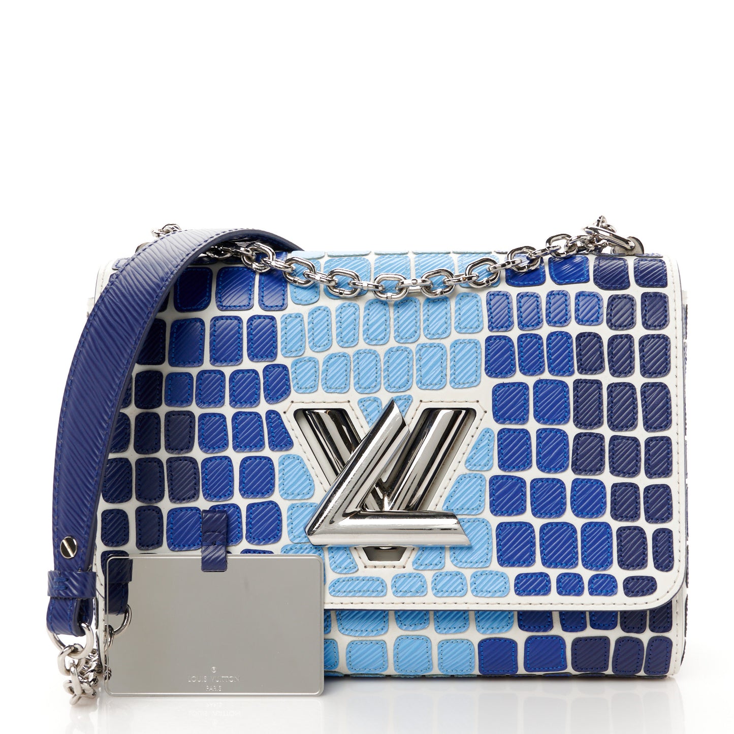 Epi Savane Twist Shoulder Bag MM Blue