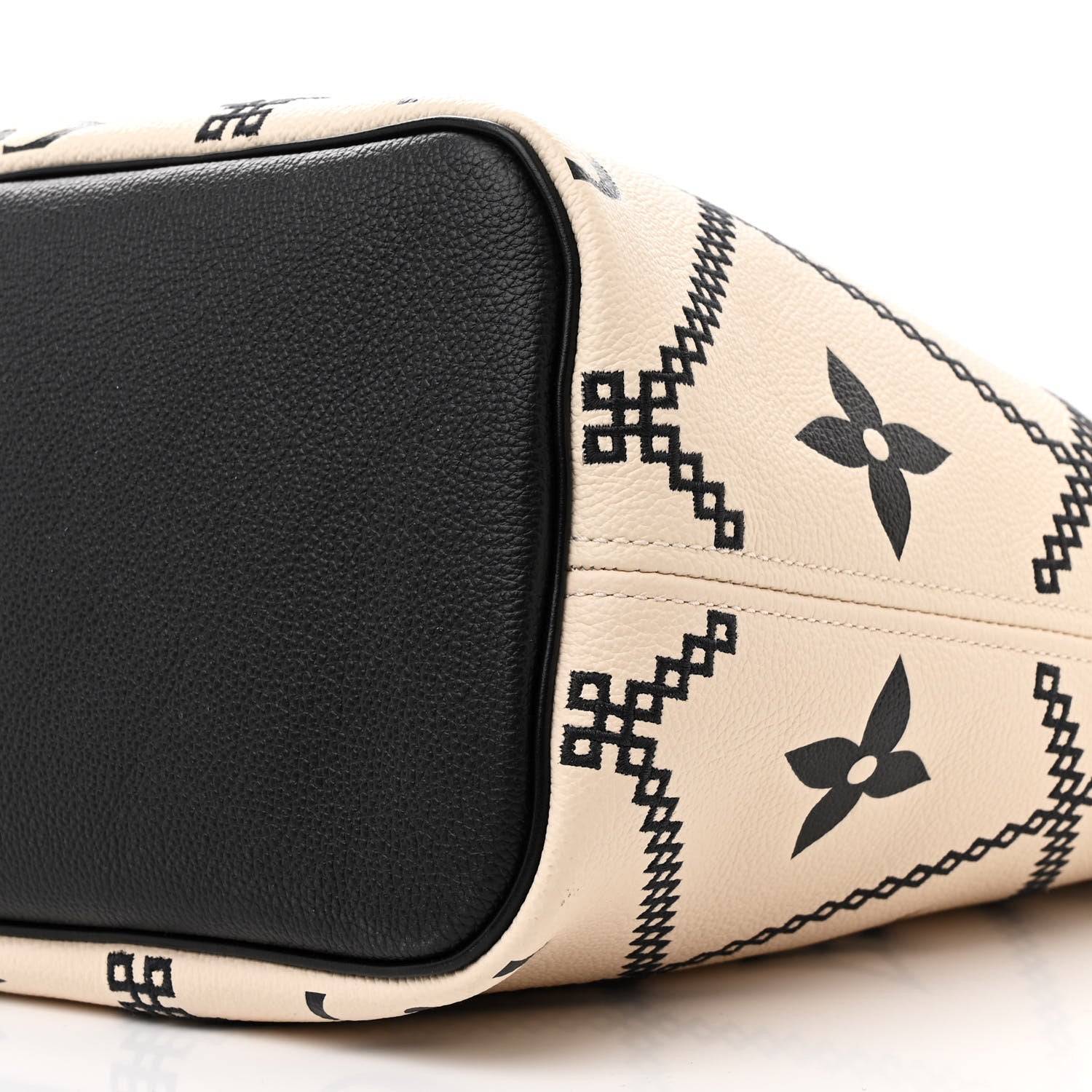 Louis Vuitton Empreinte Monogram Giant Broderies Neverfull MM Cream Black 9 of 9