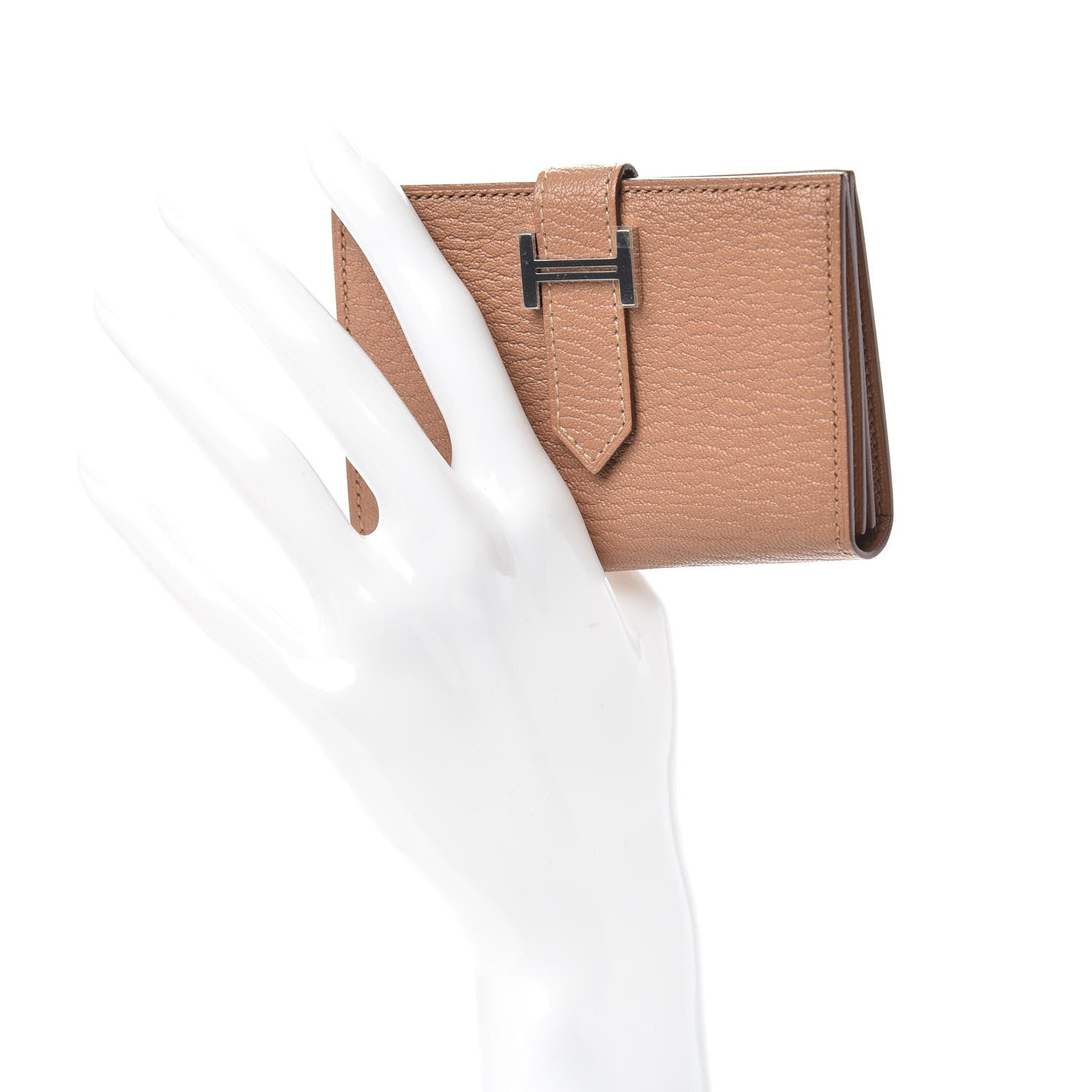 Hermes Chevre Mysore Bearn Card Holder Wallet Quebracho 2 of 8