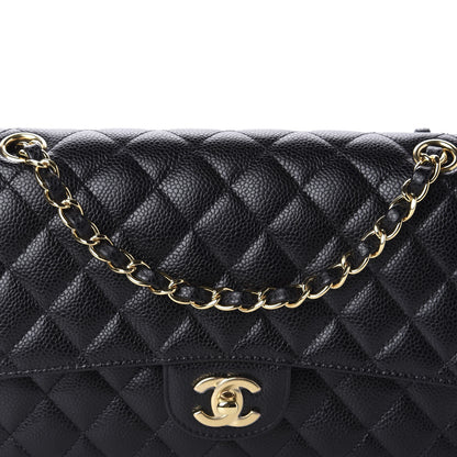 Chanel Caviar Quilted Medium Double Flap Black 11 of 11
