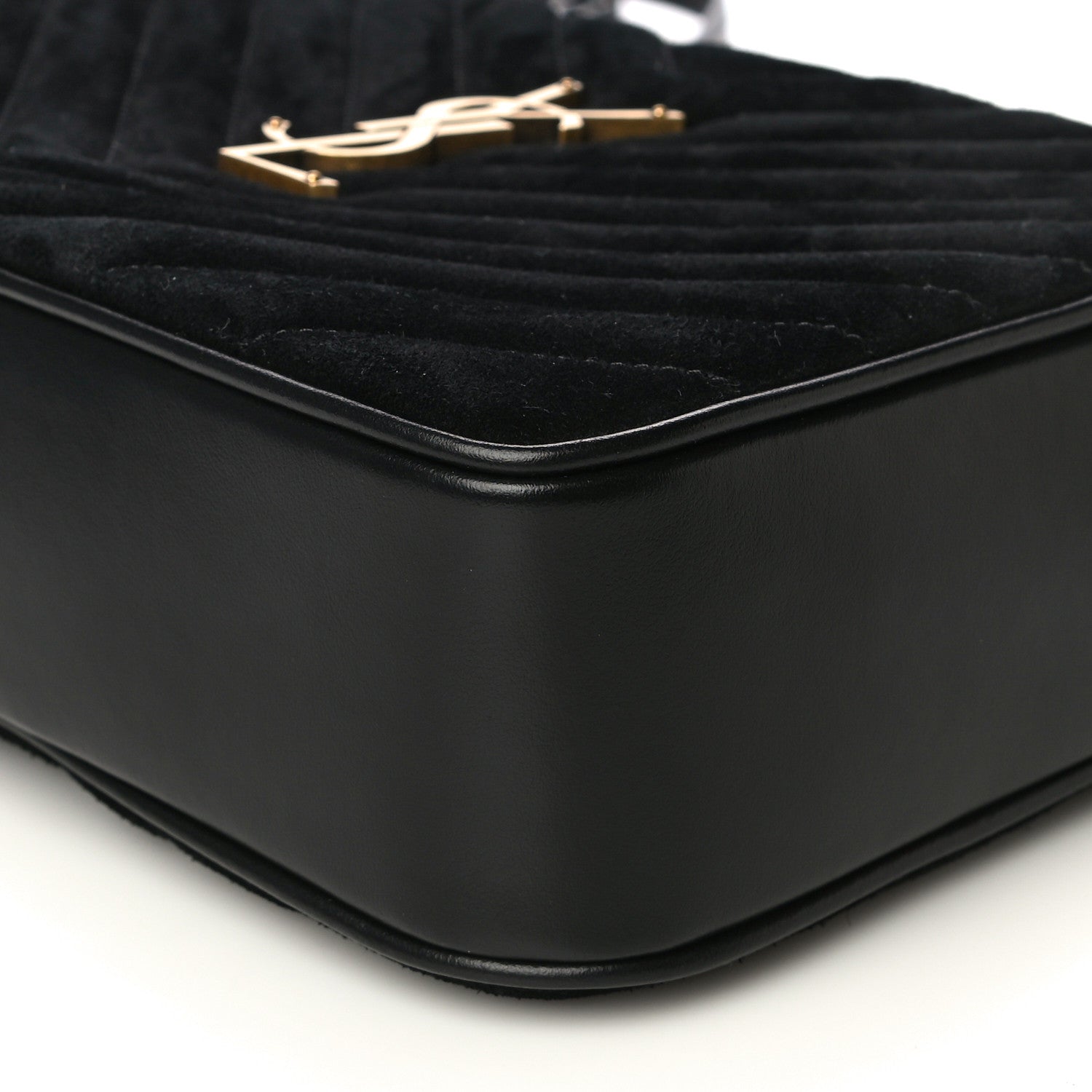 Saint Laurent Suede Calfskin Monogram Lou Camera Bag Black 10 of 12