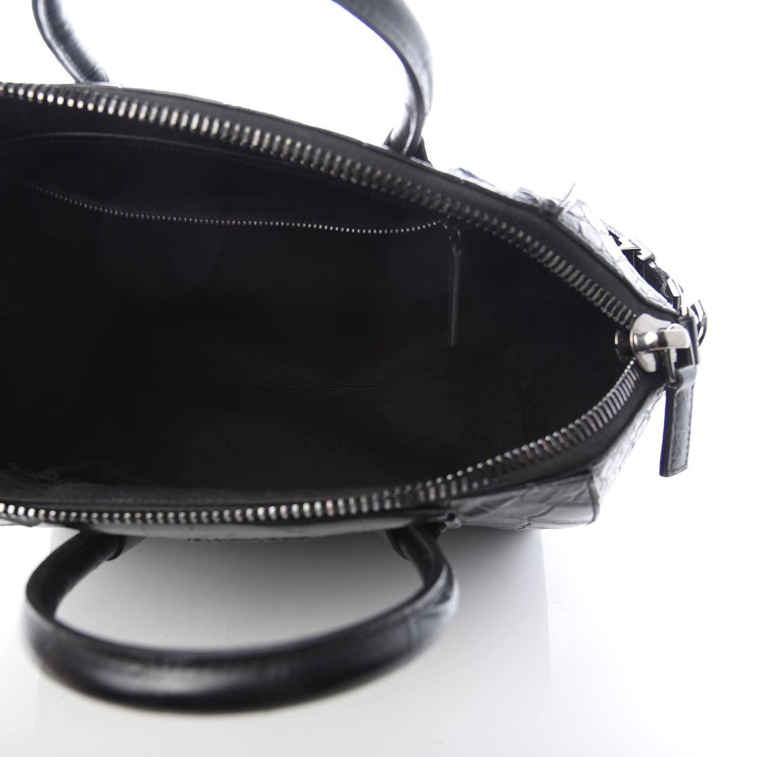 Givenchy Calfskin Crocodile Embossed 3D Stud Medium Antigona Black 5 of 11