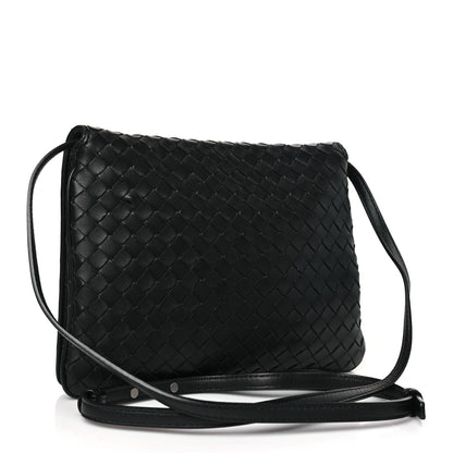 Bottega Veneta Nappa Mini Intrecciato Flap Crossbody Bag Black 3 of 9