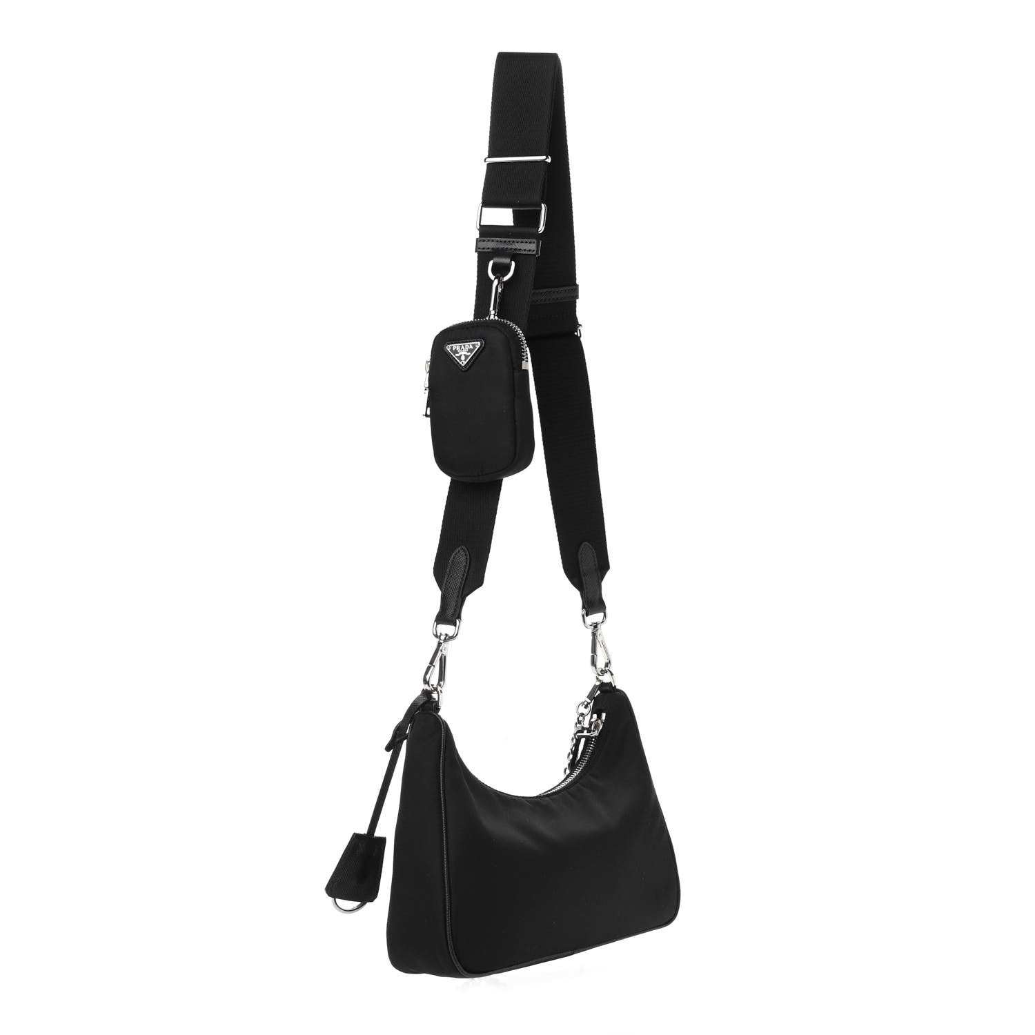 Prada Nylon Re-Edition 2005 Shoulder Bag Black 5 of 17