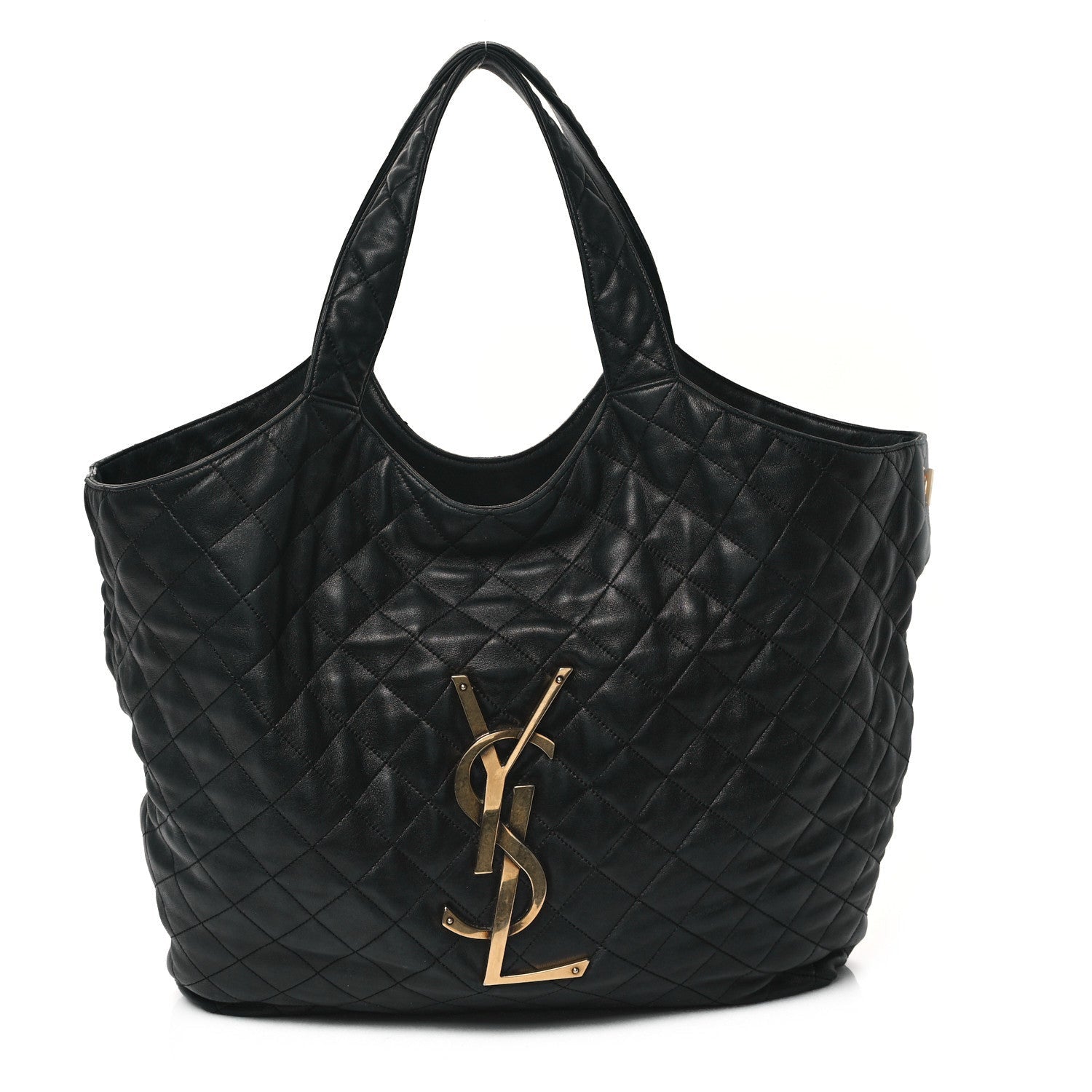 Saint Laurent Lambskin Quilted Maxi Icare Shopping Tote Black 1 of 7