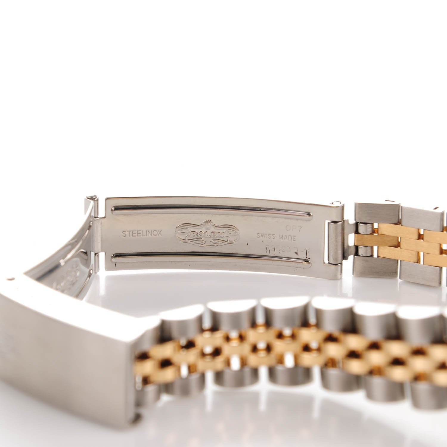 Rolex Stainless Steel 18K Yellow Gold 24mm Oyster Perpetual Watch White Roman 76183 4 of 6