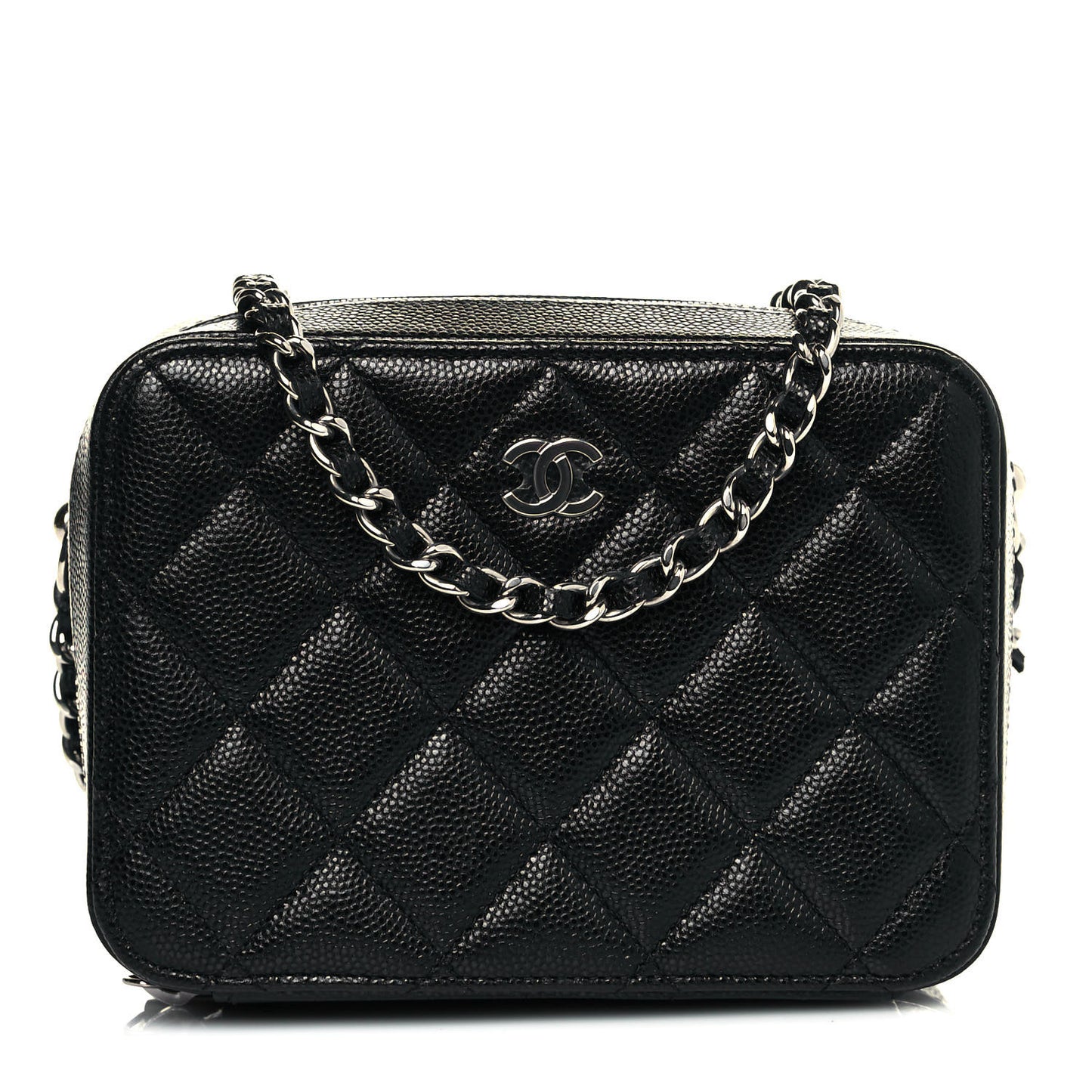 Caviar Quilted Camera Bag Black