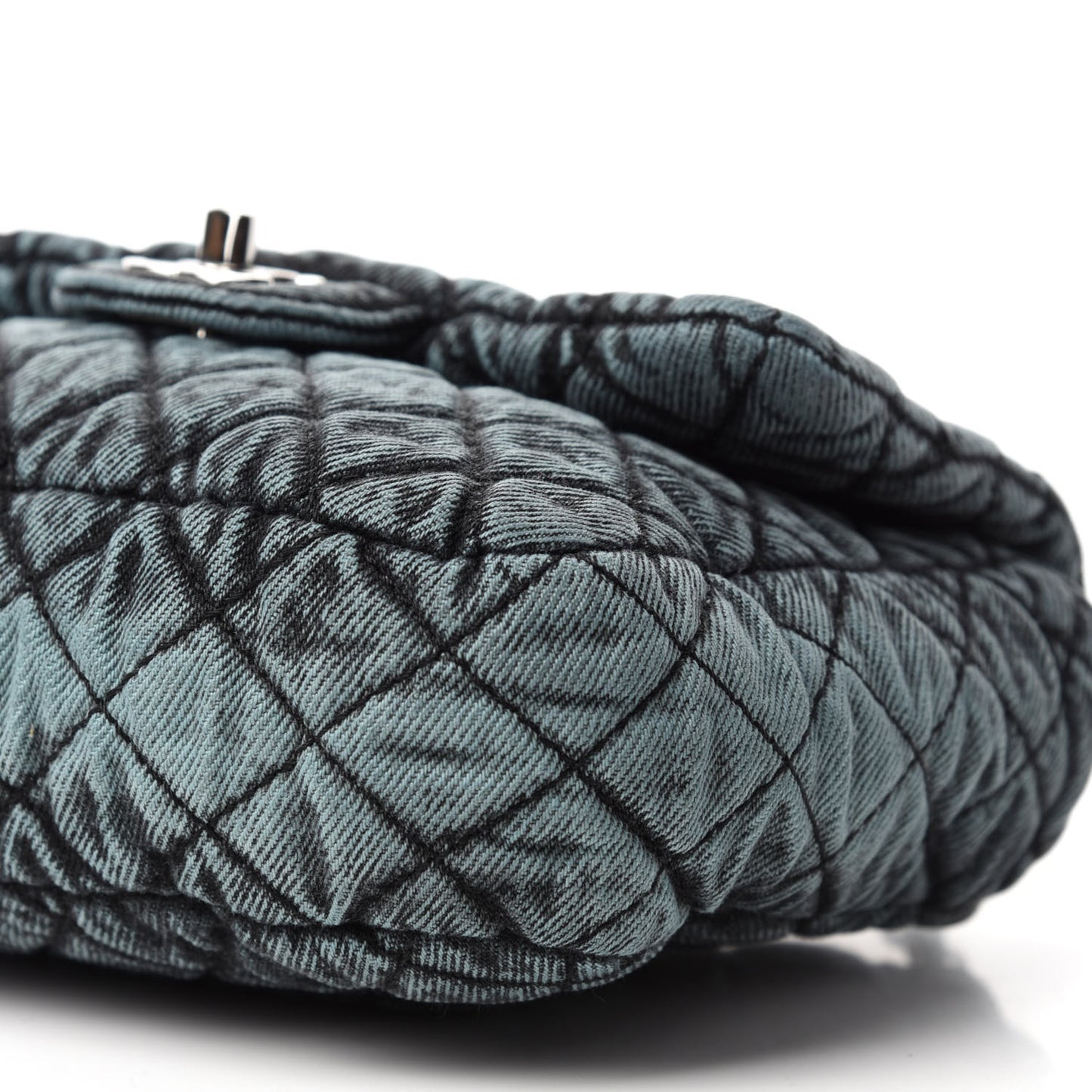 Denim Quilted Denimpression Small Flap Blue Black