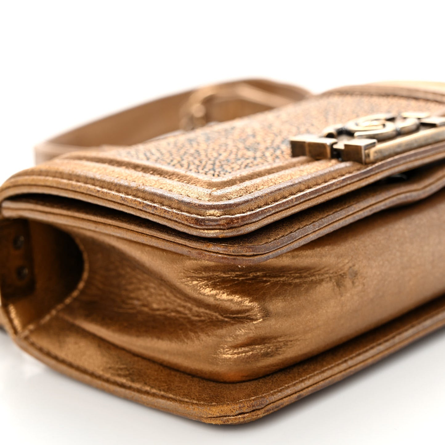 Galuchat Stingray Mini Boy Flap Gold