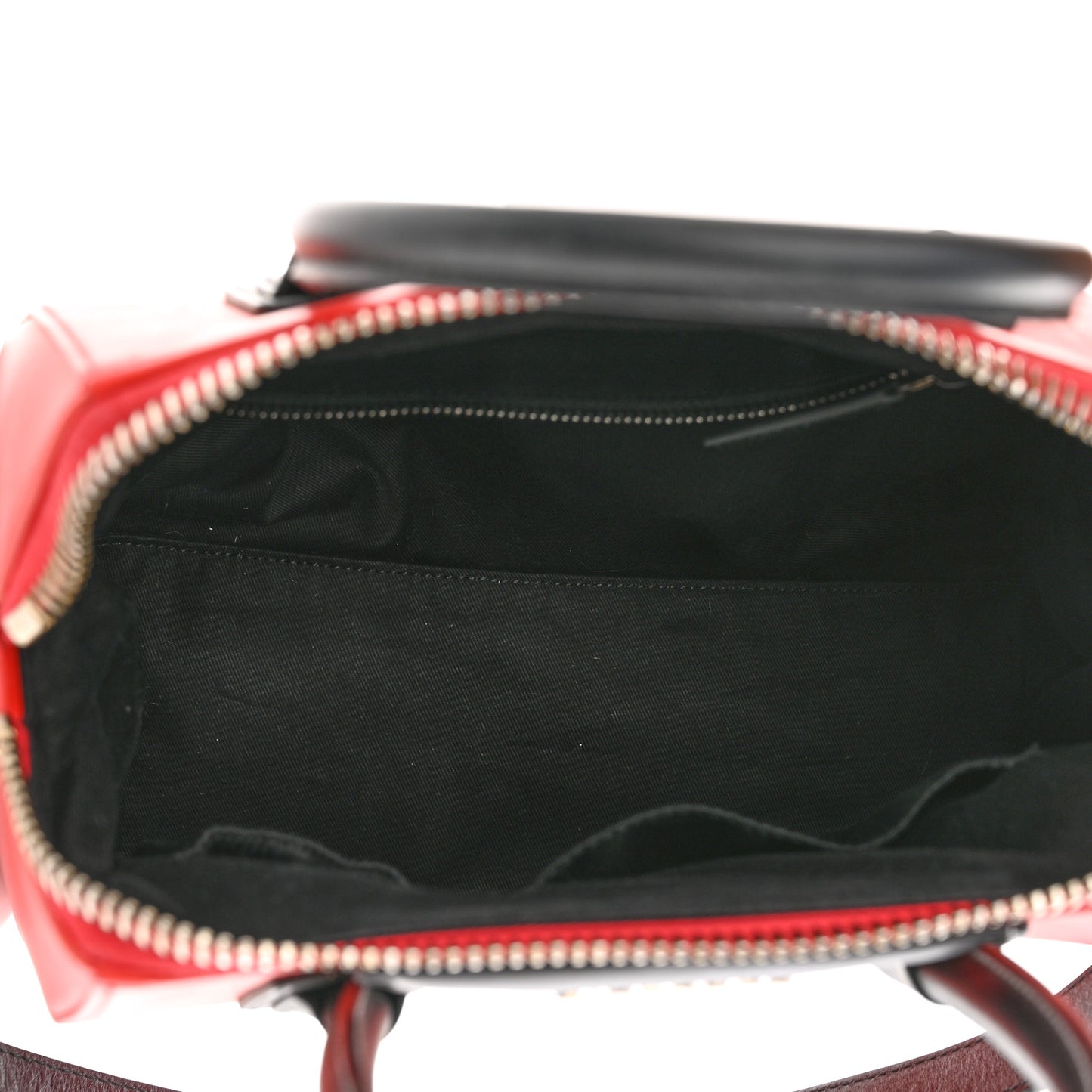 Smooth Calfskin Small Bi-Color Antigona Red Black