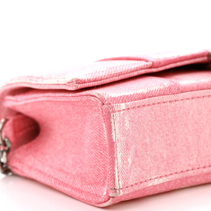 Balenciaga Nappa Denim Printed Hourglass Chain Bag Denim Pink 8 of 9