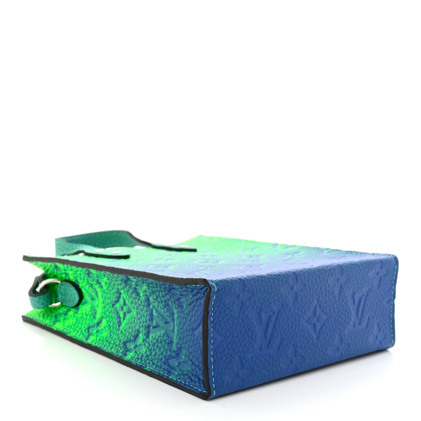 Taurillon Illusion Sac Plat XS Bleu Vert