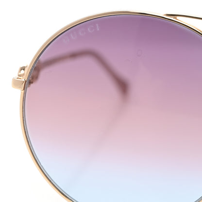 Gucci Metal Round Frame Horsebit Sunglasses GG0878S Gold 8 of 8