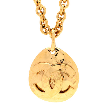 Chanel CC Pendant Necklace Gold 4 of 6