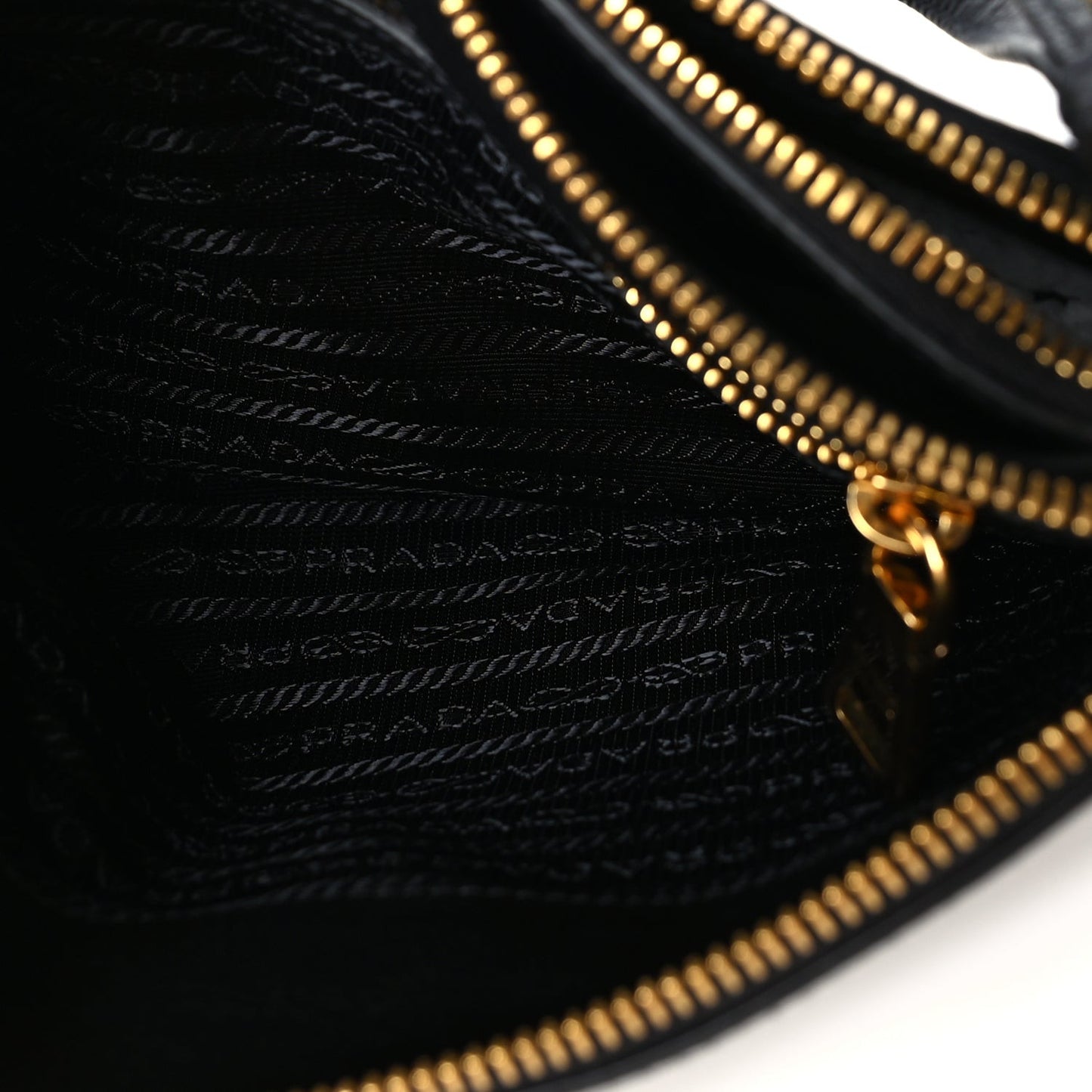 Vitello Phenix Double Zip Crossbody Bag  Black