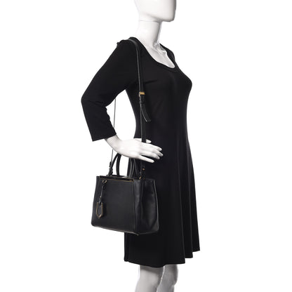 Fendi Vitello Elite Petite 2Jours Tote Black 2 of 13