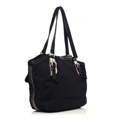 Prada Tessuto Nylon Zip Around Shoulder Bag Black 2 of 4