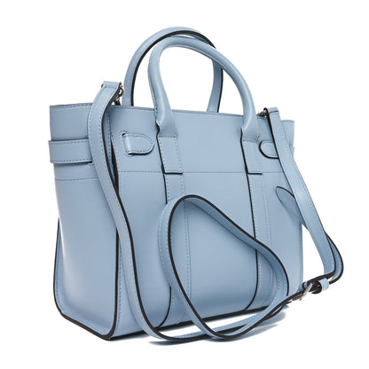 Mulberry Micro Classic Grain Mini Zipped Bayswater Poplin Blue 3 of 7