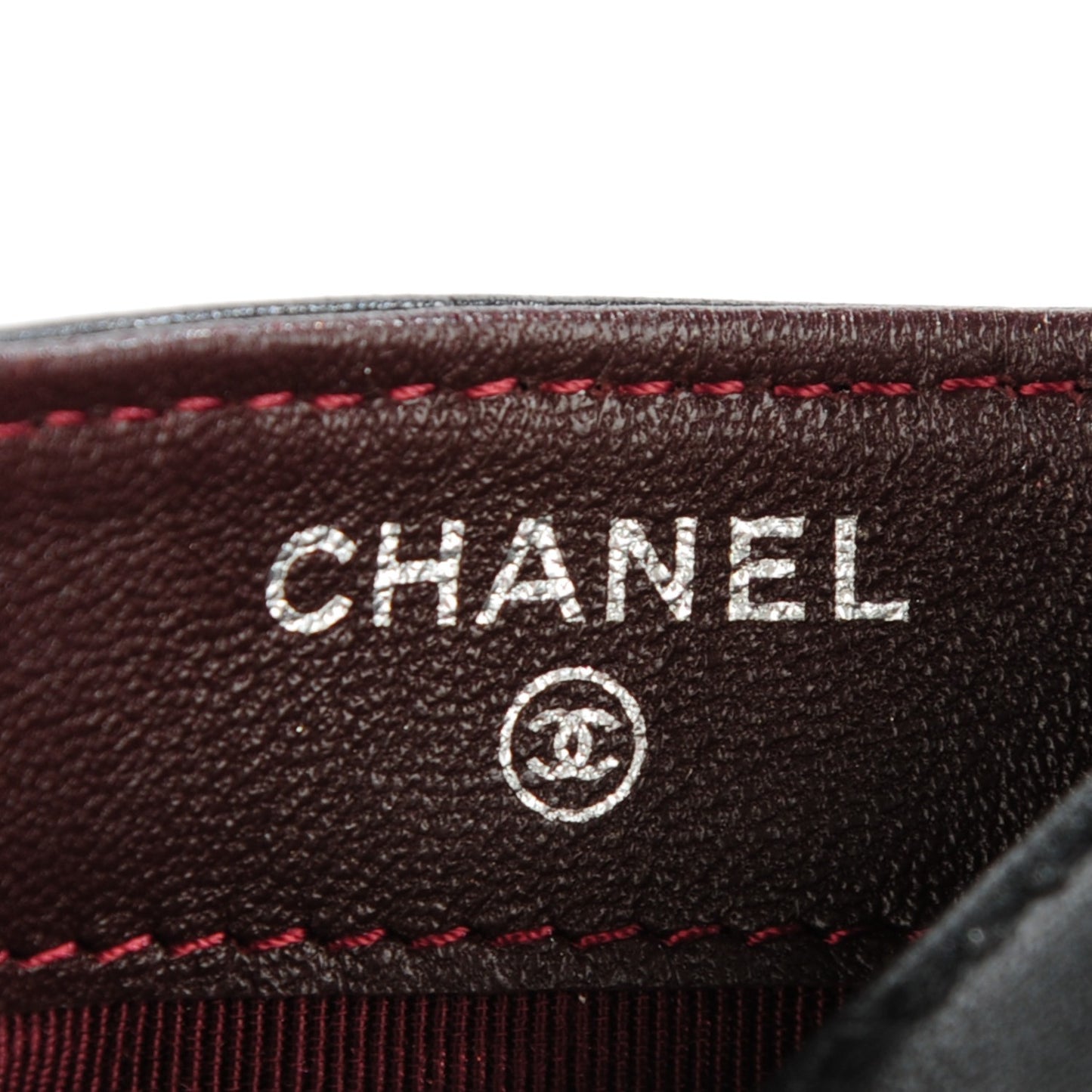 Lambskin Quilted Card Holder Black