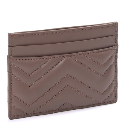 Gucci Calfskin Matelasse GG Marmont Card Holder Porcelain Rose 3 of 6