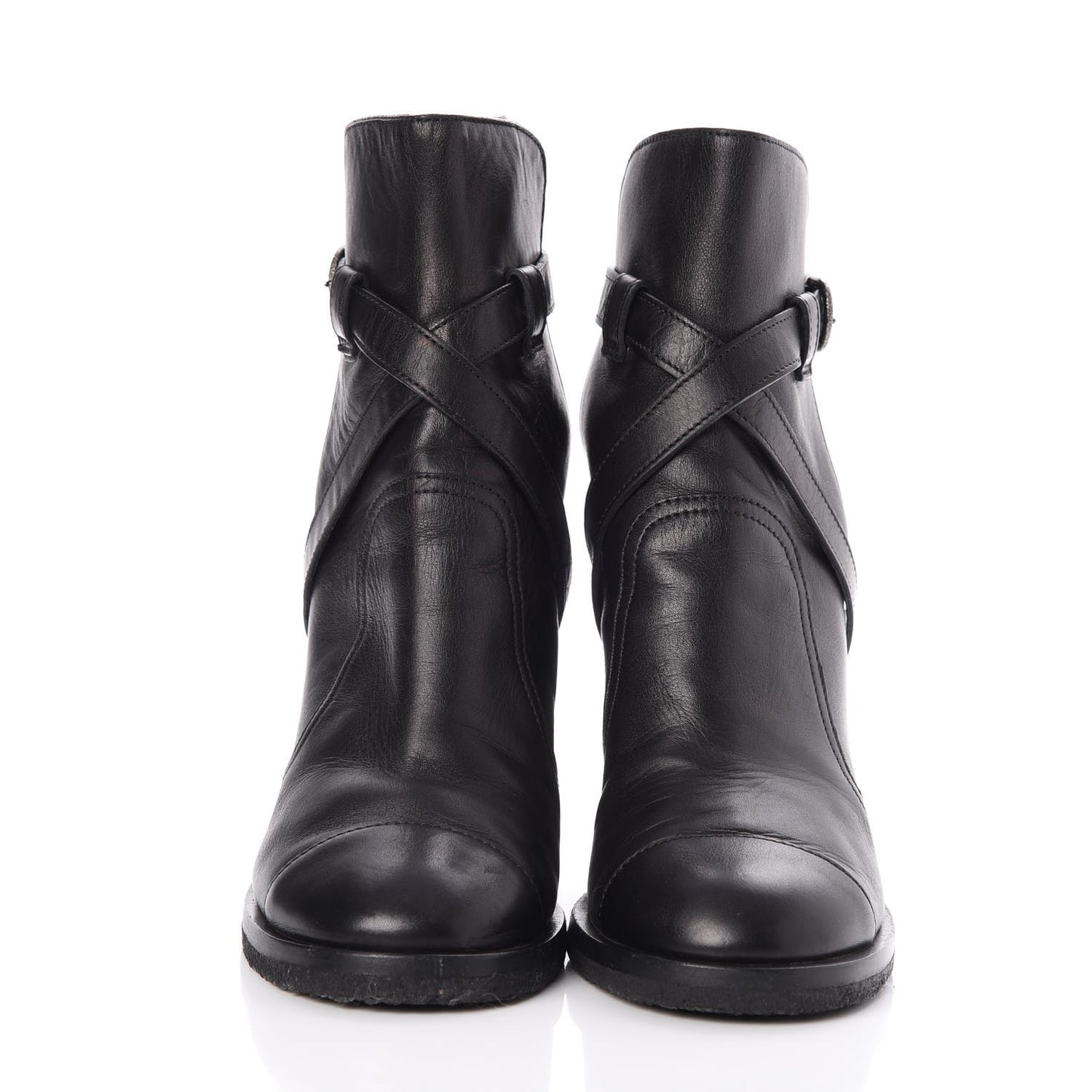 Calfskin Ankle Boots 35 Black