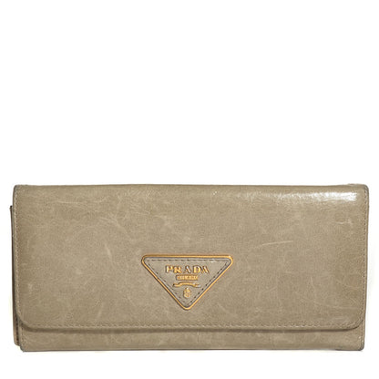 Prada Vitello Shine Continental Flap Wallet Pomice 1 of 10
