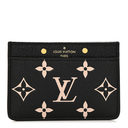 Louis Vuitton Empreinte Card Holder Black Beige 1 of 7