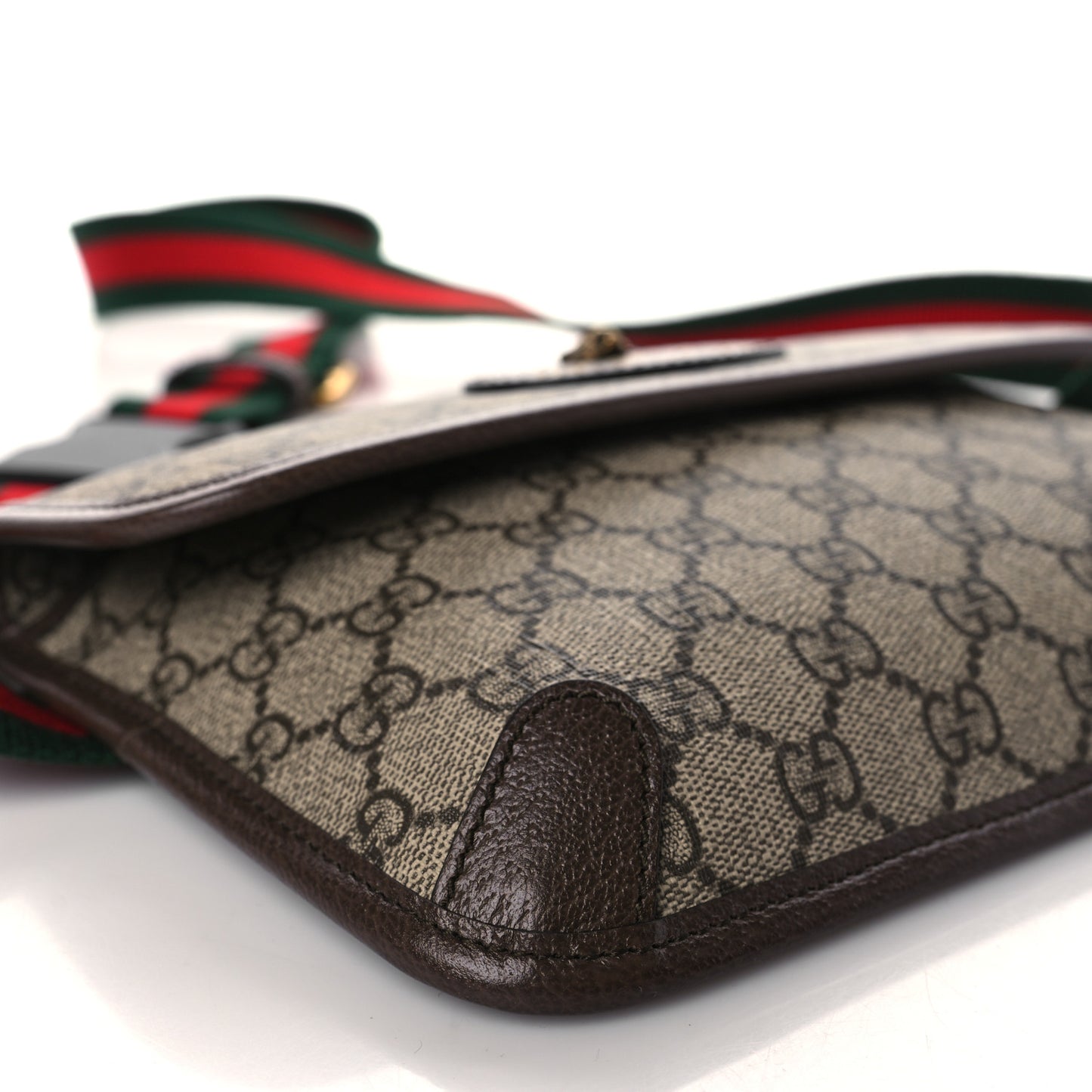 GG Supreme Monogram Neo Vintage Web Belt Bag Brown