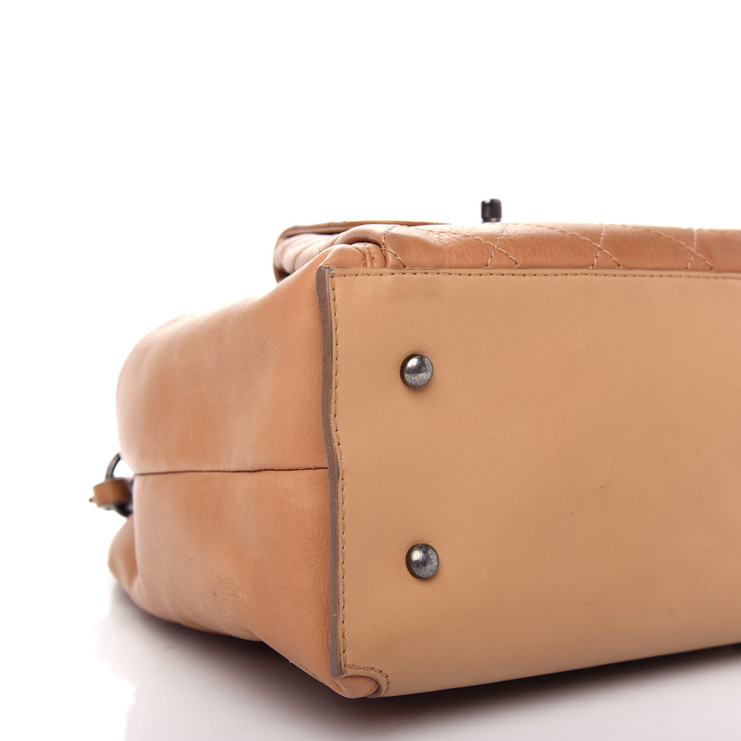 Chanel Calfskin Stitched Medium Urban Luxury Drawstring Backpack Beige 7 of 9