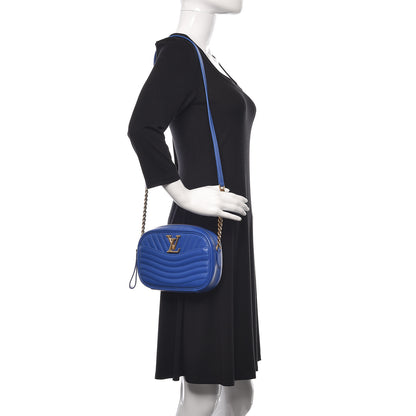 Louis Vuitton Calfskin New Wave Camera Bag Bleu Neon 2 of 19