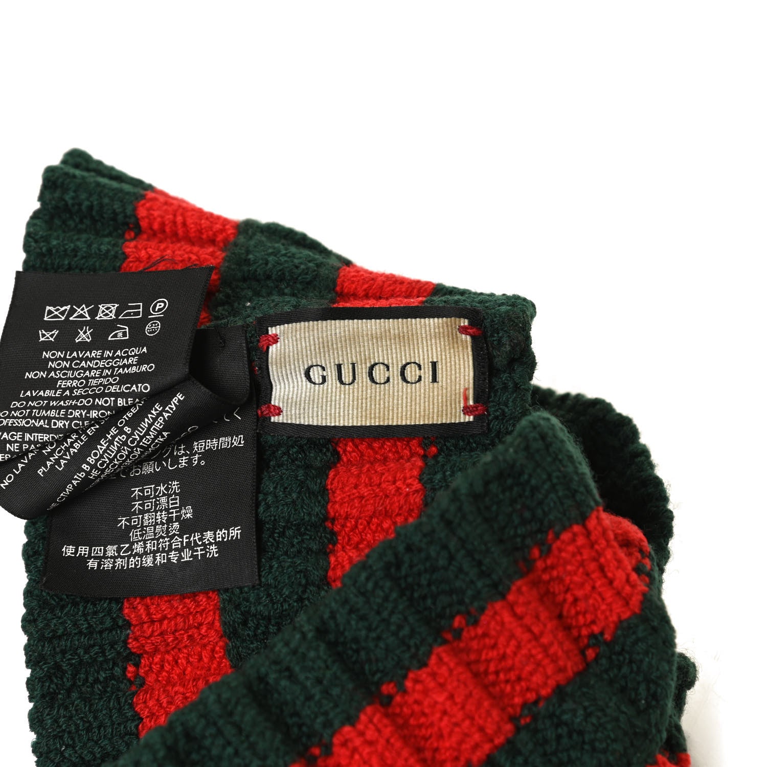 Gucci Wool Web Headband L Green Red 4 of 6