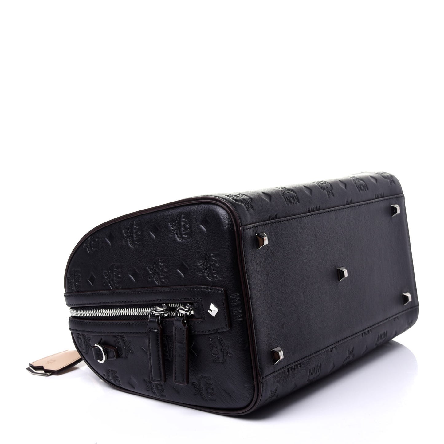 Calfskin Ottomar Monogram Essential Boston Bag Black