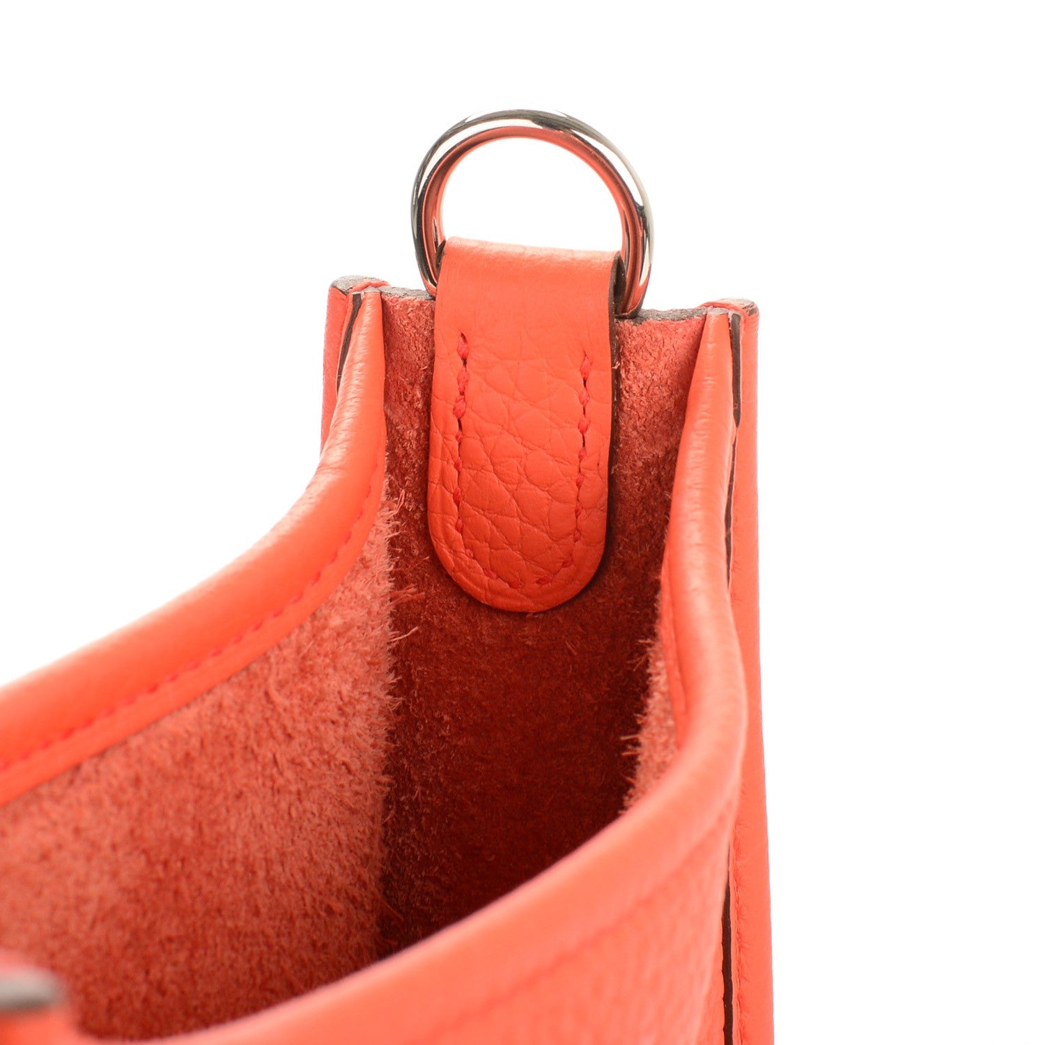 Hermes Taurillon Clemence Amazone Evelyne TPM Orange Poppy Saint Cyr 4 of 12