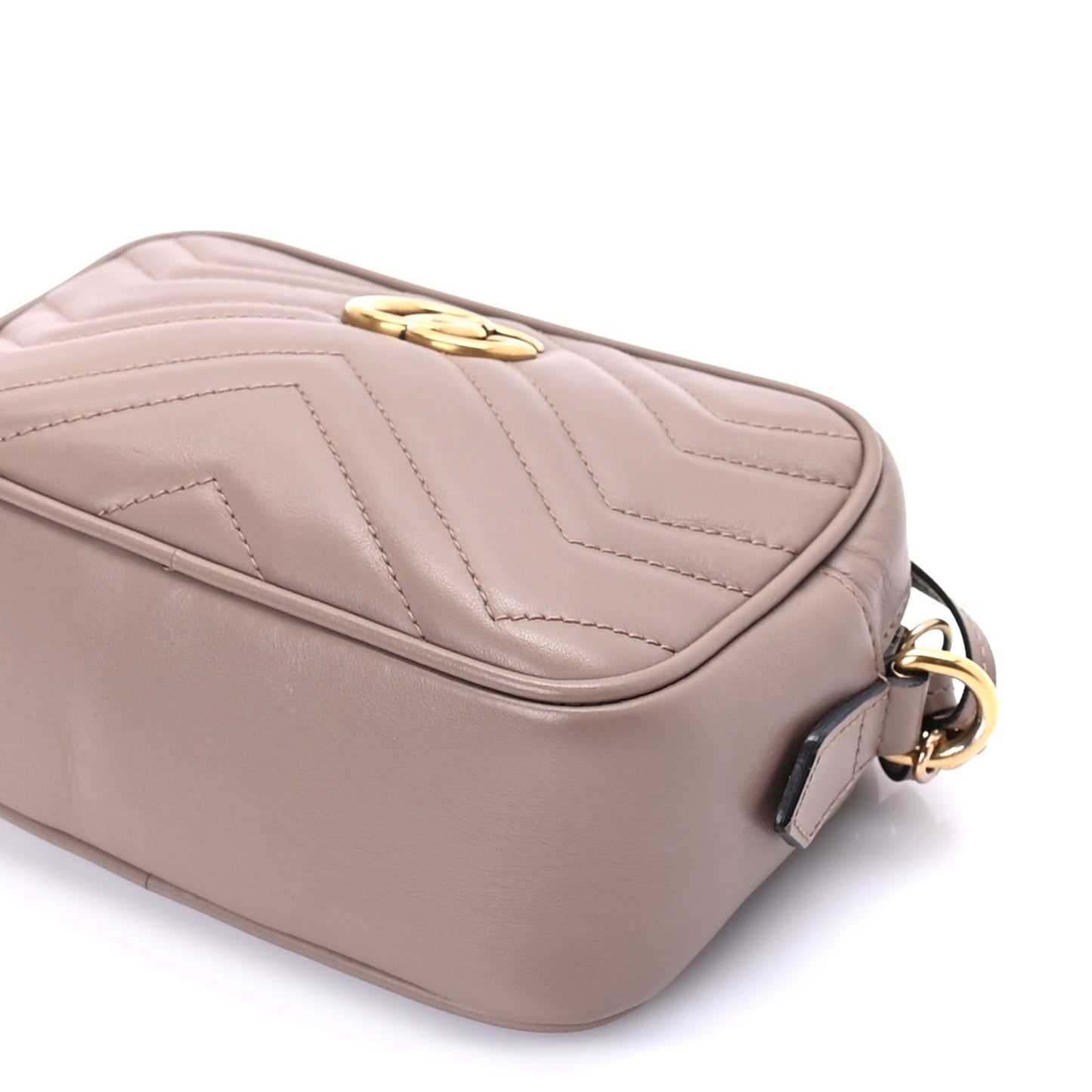 Calfskin Matelasse Mini GG Marmont Chain Shoulder Bag  Porcelain Rose