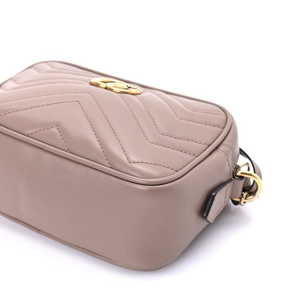Gucci Calfskin Matelasse Mini GG Marmont Chain Shoulder Bag  Porcelain Rose 8 of 8