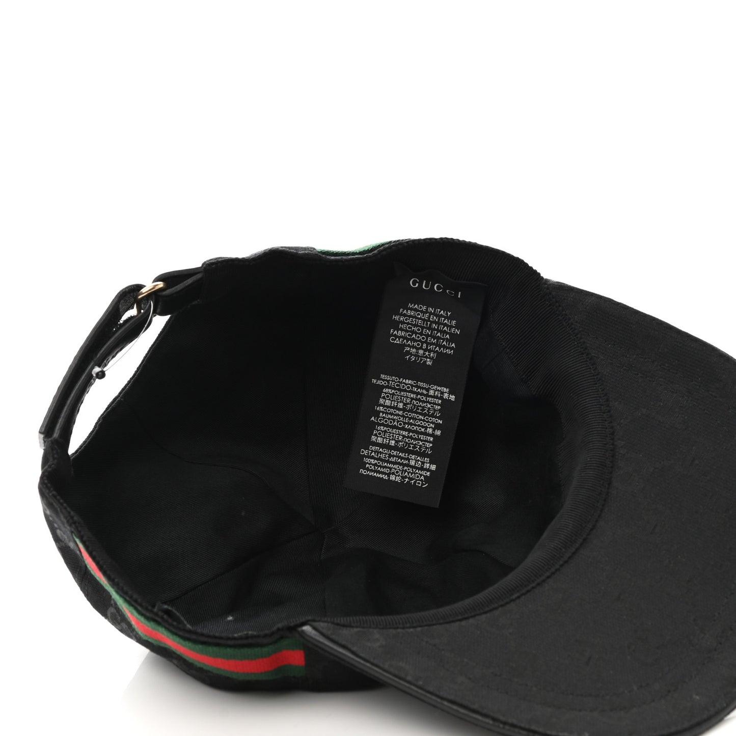 Monogram Web Baseball Hat M Black