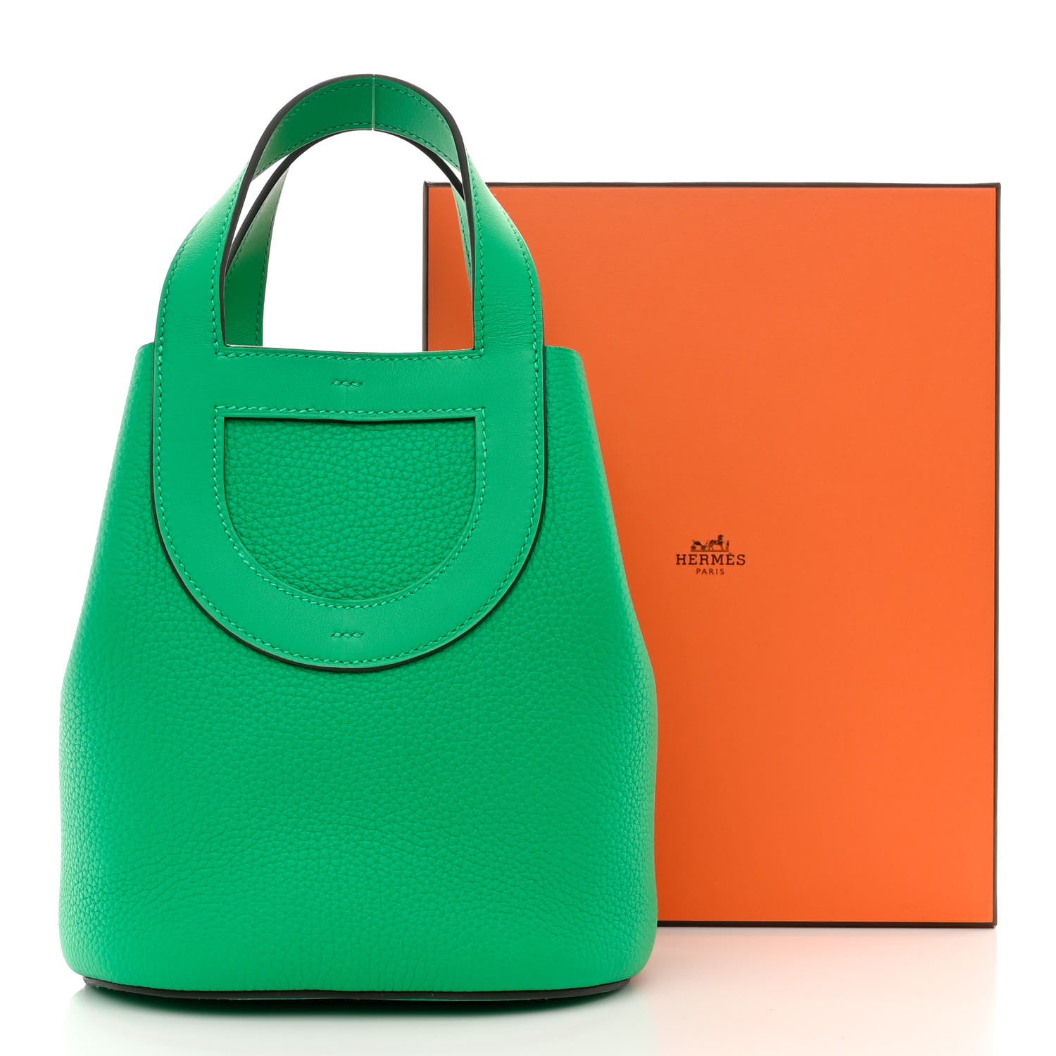 Hermes Taurillon Clemence Swift In-The-Loop 18 Bag Vert Comics 11 of 11