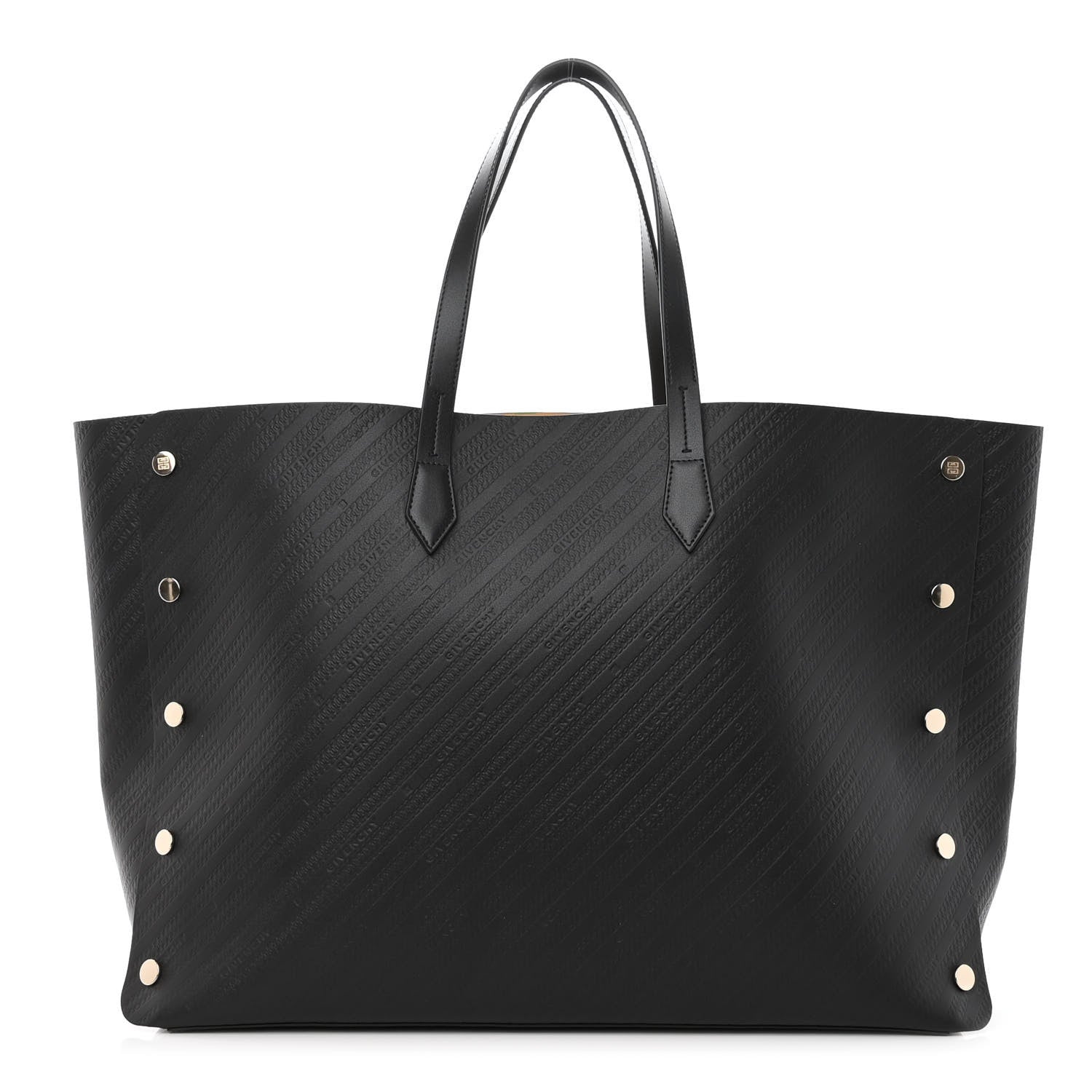 Givenchy Calfskin Chain Embossed Large Bond Shopper Tote Black 1 of 9