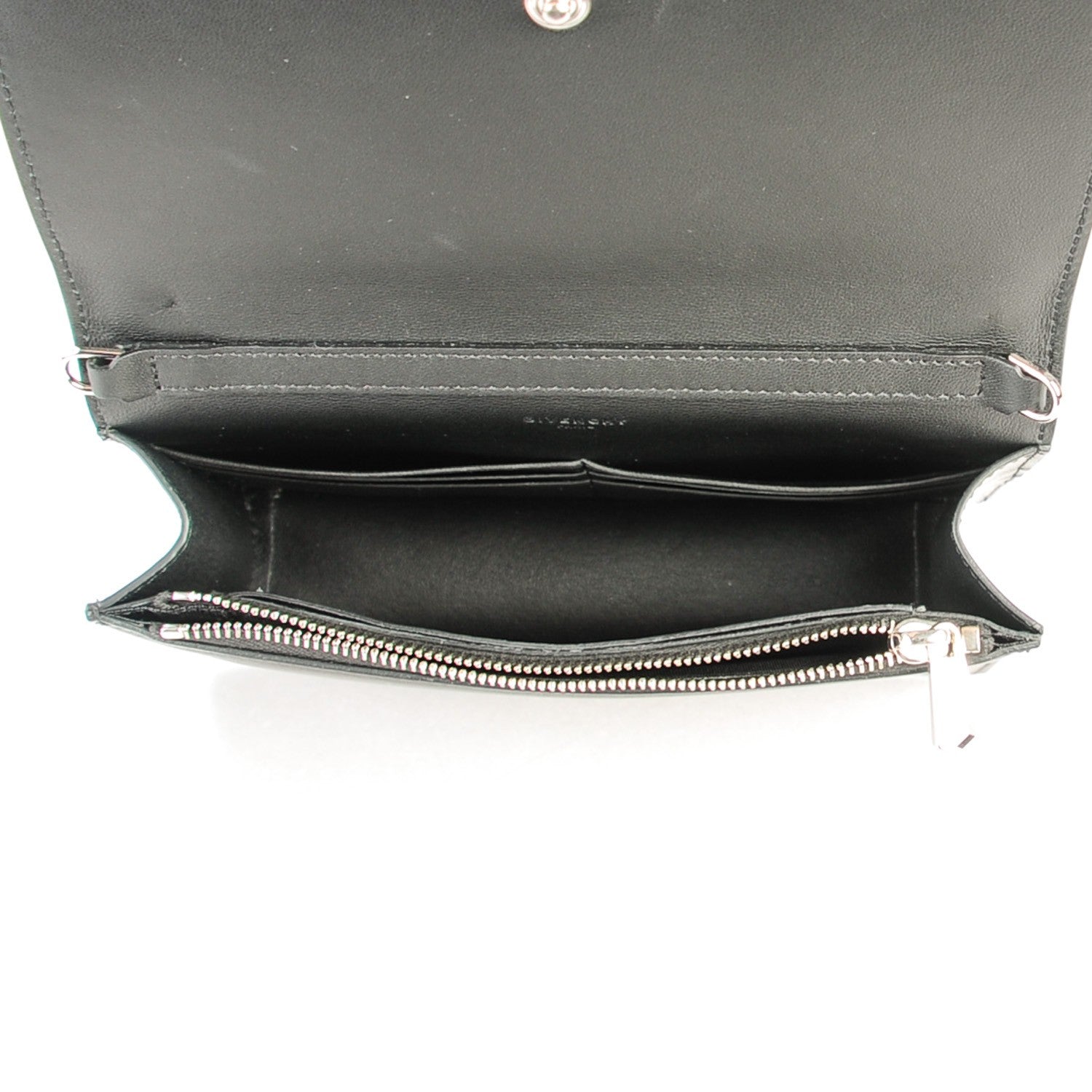 Givenchy Calfskin Star Pandora Chain Wallet Black 5 of 8