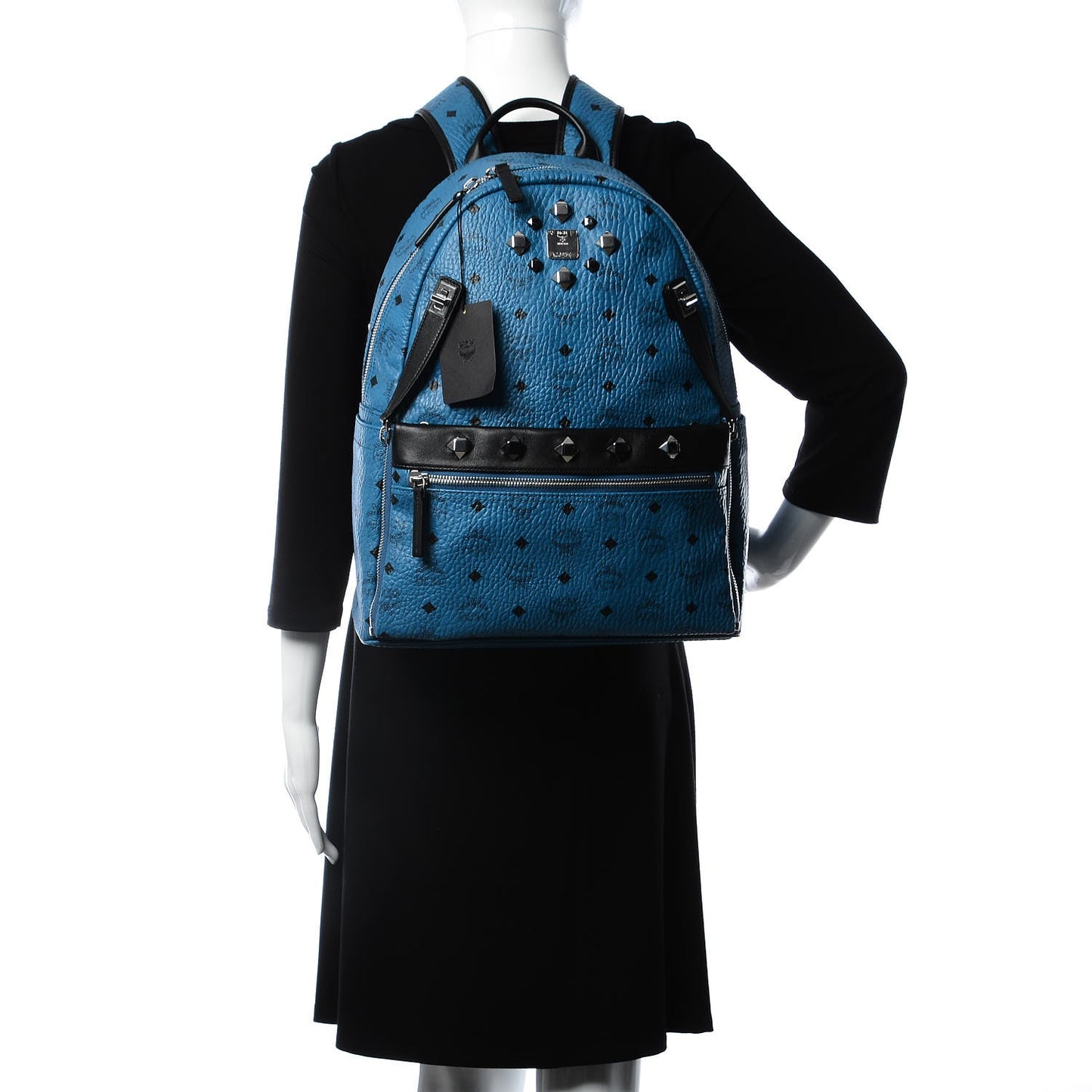 Visetos Studded Medium Dual Stark Backpack Munich Blue